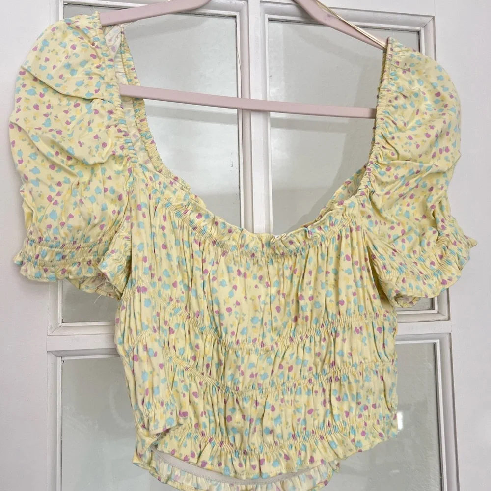 Floral Puff Sleeve Top
